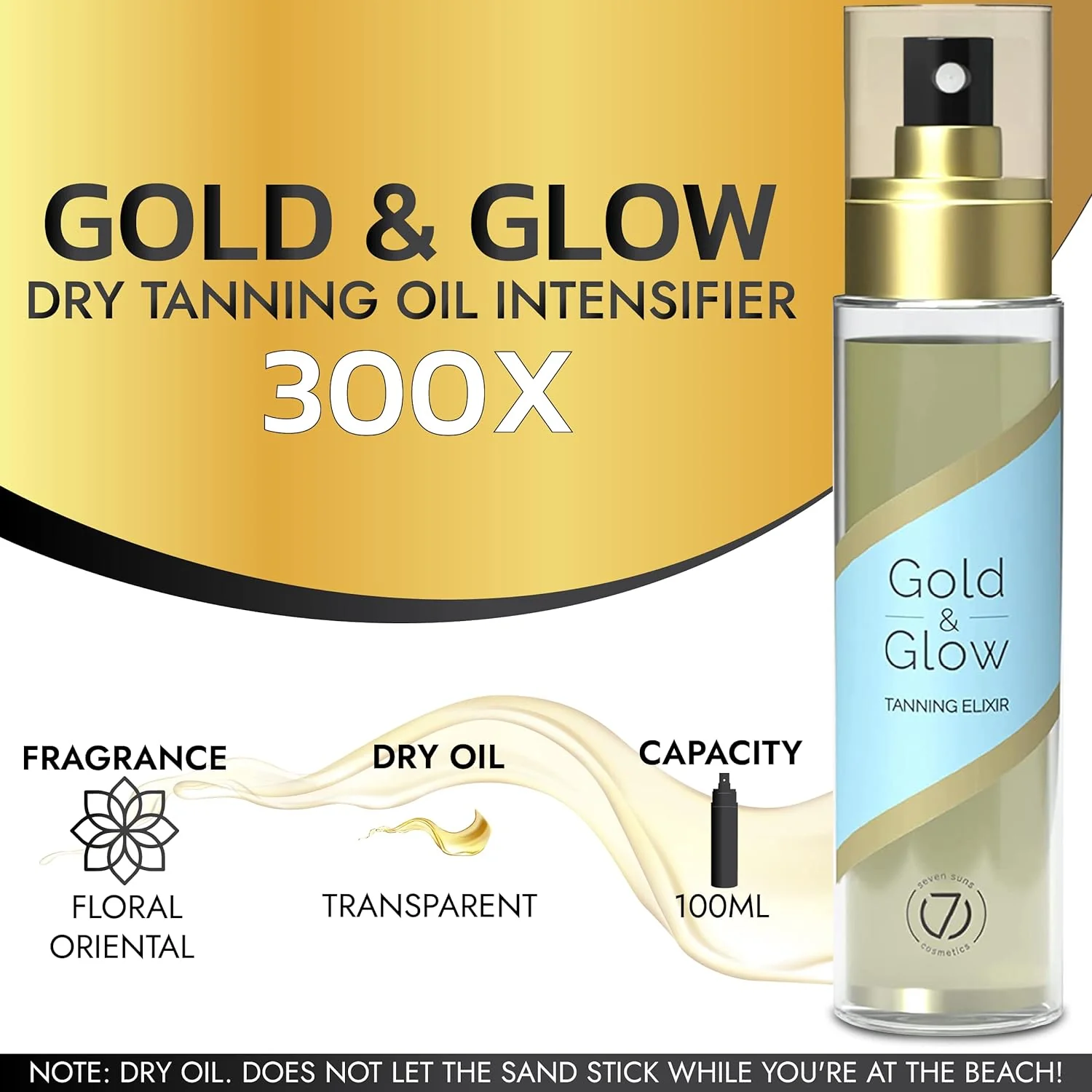 Seven Suns Gold & Glow DRY TANNING OIL INTENSIFIER 100ml - Image 5