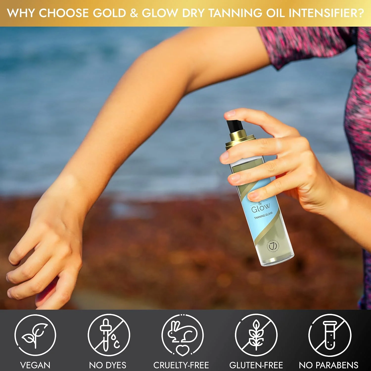 Seven Suns Gold & Glow DRY TANNING OIL INTENSIFIER 100ml - Image 7